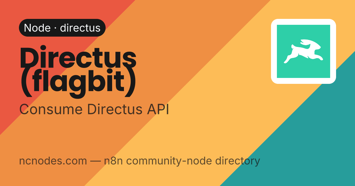 Directus (flagbit) | n8n community node | NCNodes
