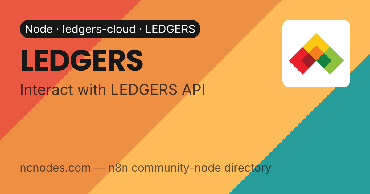LEDGERS | n8n community node | NCNodes