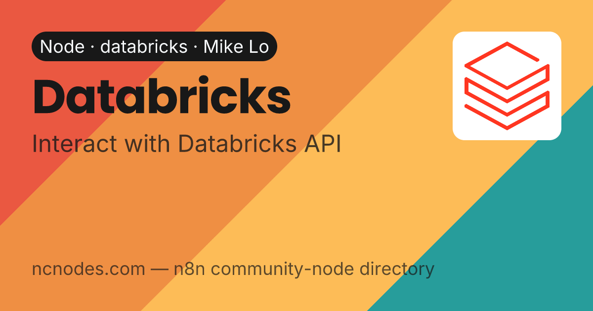Databricks | n8n community node | NCNodes