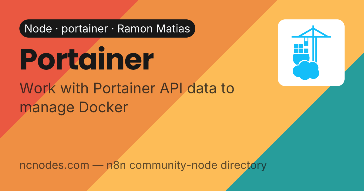 Portainer | n8n community node | NCNodes
